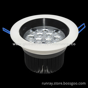 Aluminum 12W Power LED Ceiling Light, AC 85-265V Input Voltage, Epistar Chip from 10 Years Factory